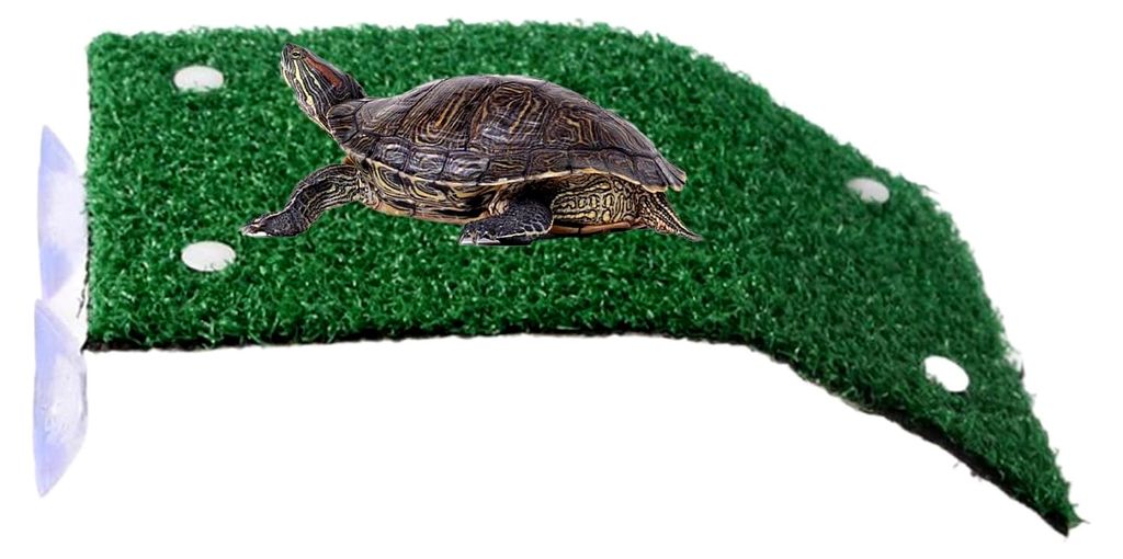 Schildkröten-Dock für Aquarien, Sonnenbereich mit Saugnäpfen, dekorative Rampe für Reptilien