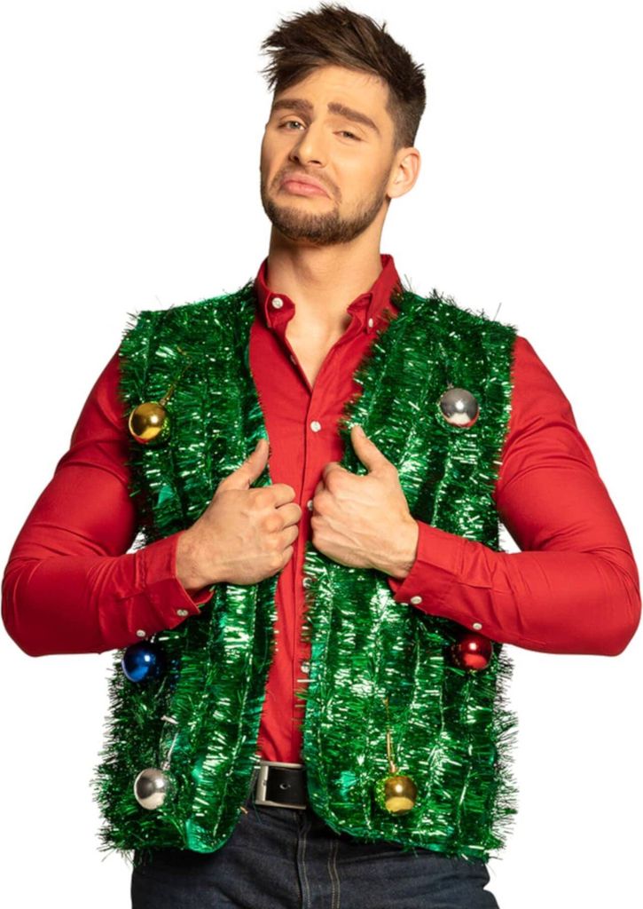 Weihnachtsbaum Weste Herren - Faschingskostüm Größe: M-L Produktbild 