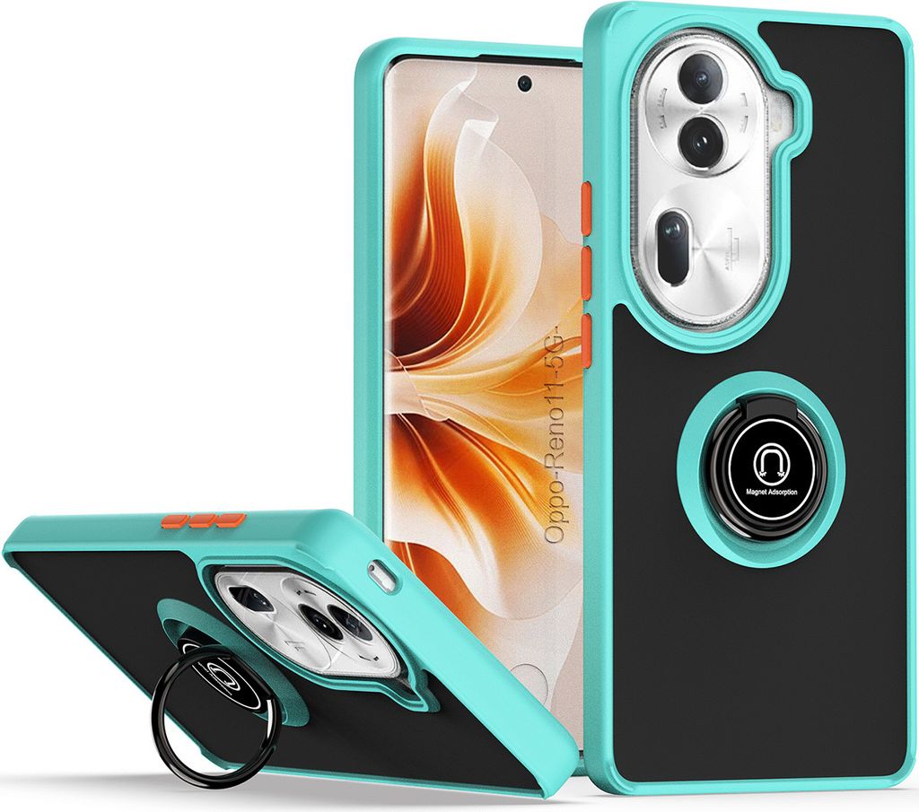 Hülle für Oppo Reno11 Pro Ring Halter Ständer Matte Produktbild 