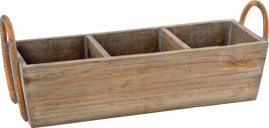 VBS Pflanzkorb "Vintage", aus Holz mit Antikfinisch, ca. Produktbild 