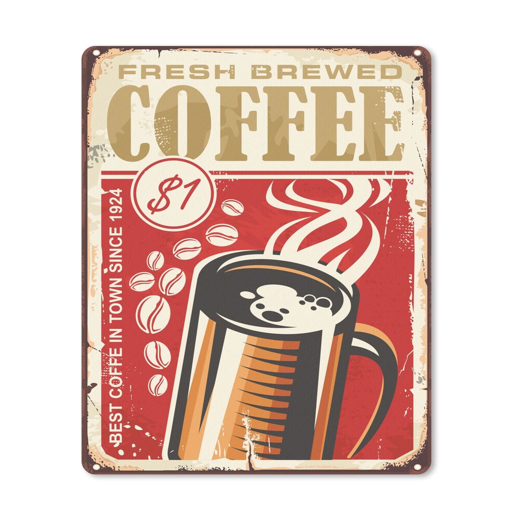 MuchoWow Mauspad Mousepad Kaffee - Vintage - Teller - Kaffee 19x23 cm - Mousepads - Maus Mat - Pad - Mausunterlage - Mauspads - Spielen