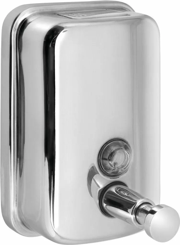 Distributeur de savon liquide inox brillant 400 ml style contemporain