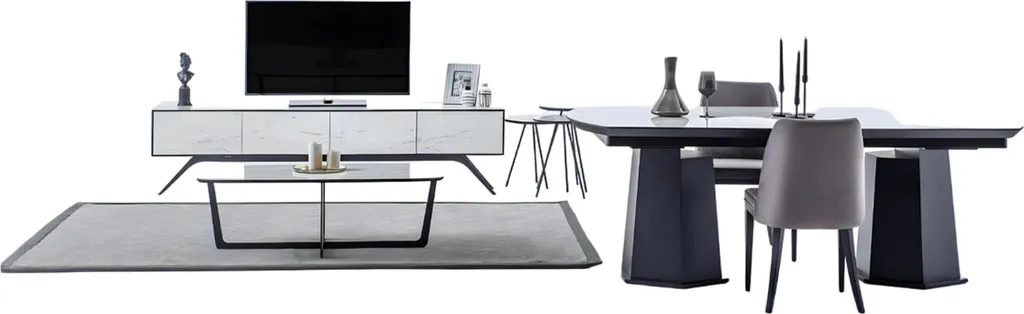 Table d'appoint compacte pour petit salon gain de place design industriel