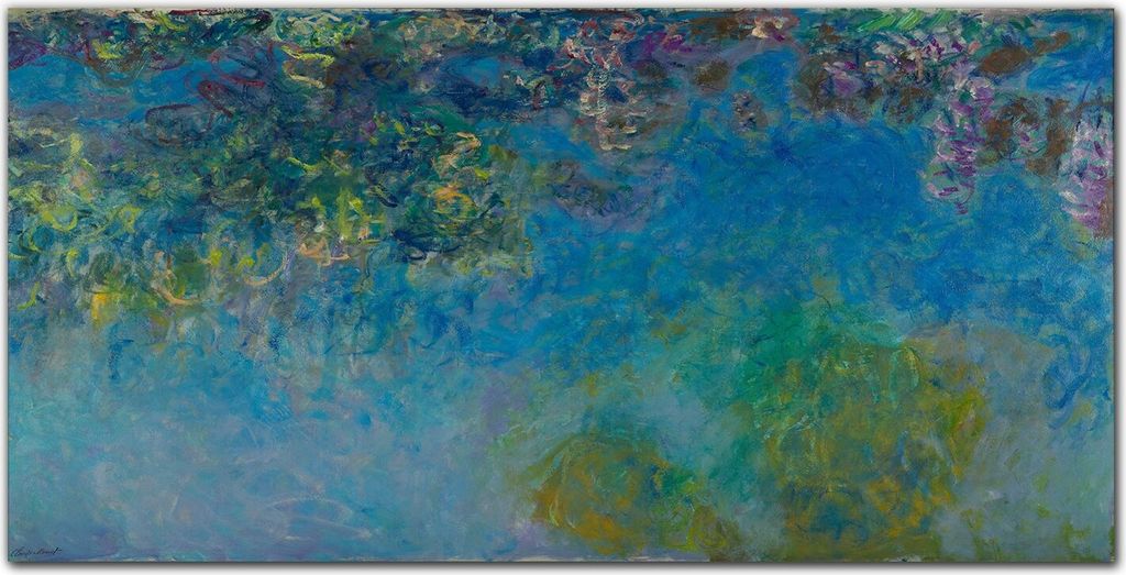 Coloray Küchenrückwand 140x70 Spritzschutz aus Glas - Monet Wisteria
