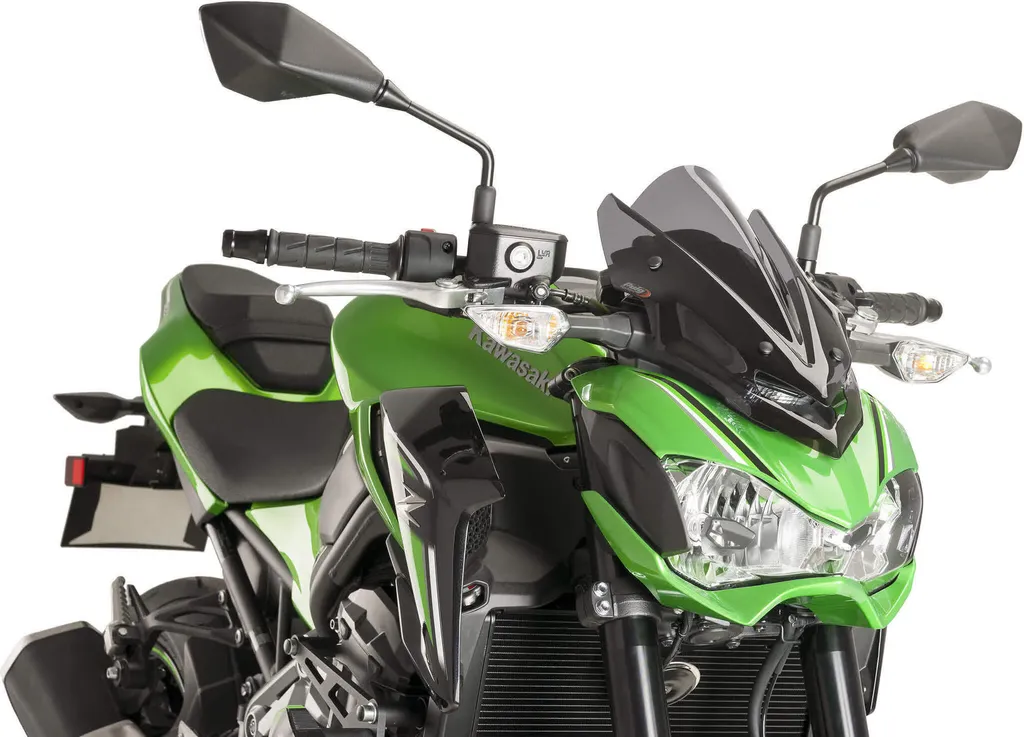 Bulle PUIG Naked Sport fumé foncé pour Kawasaki Z900 - Look agressif