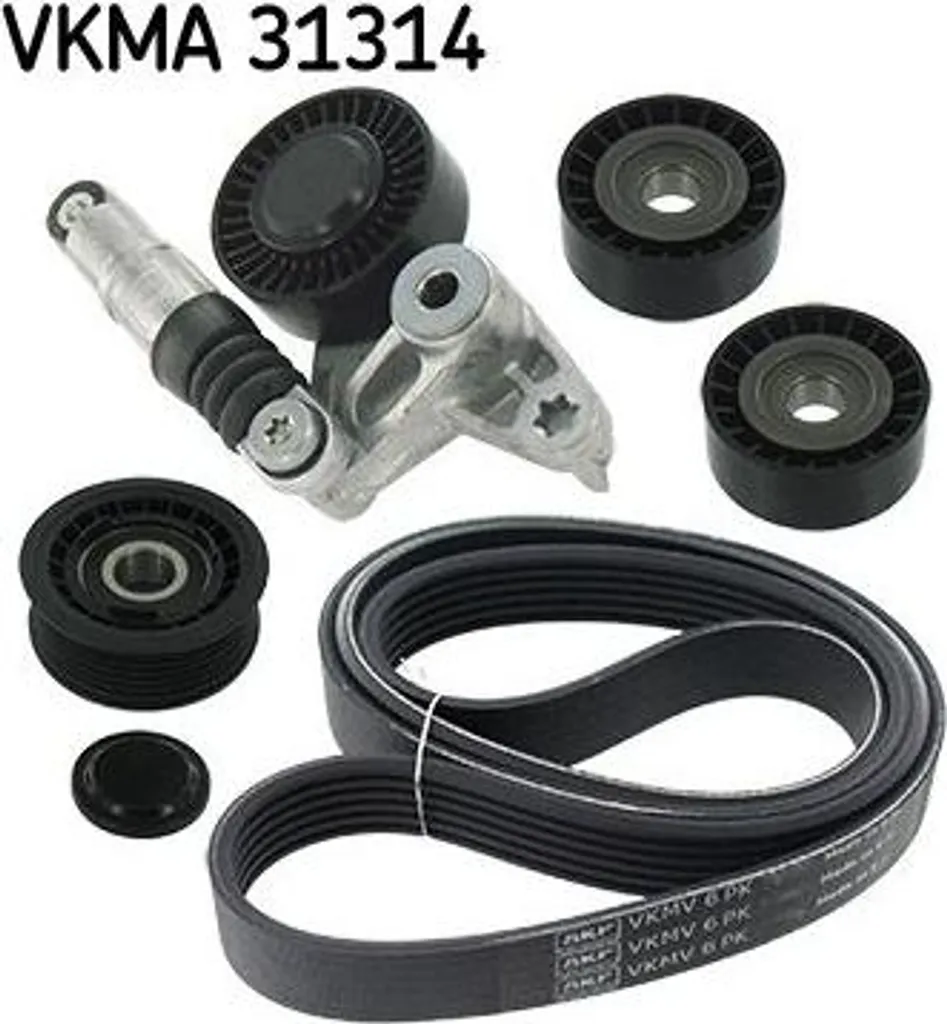 Kit Courroie Trapézoïdale SKF VKMA 31314 pour Touareg et Audi A6 4F