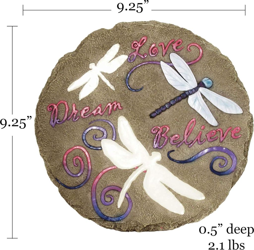 Dekorative Stein für den Garten - Libellen Springstein - Gartendekoration