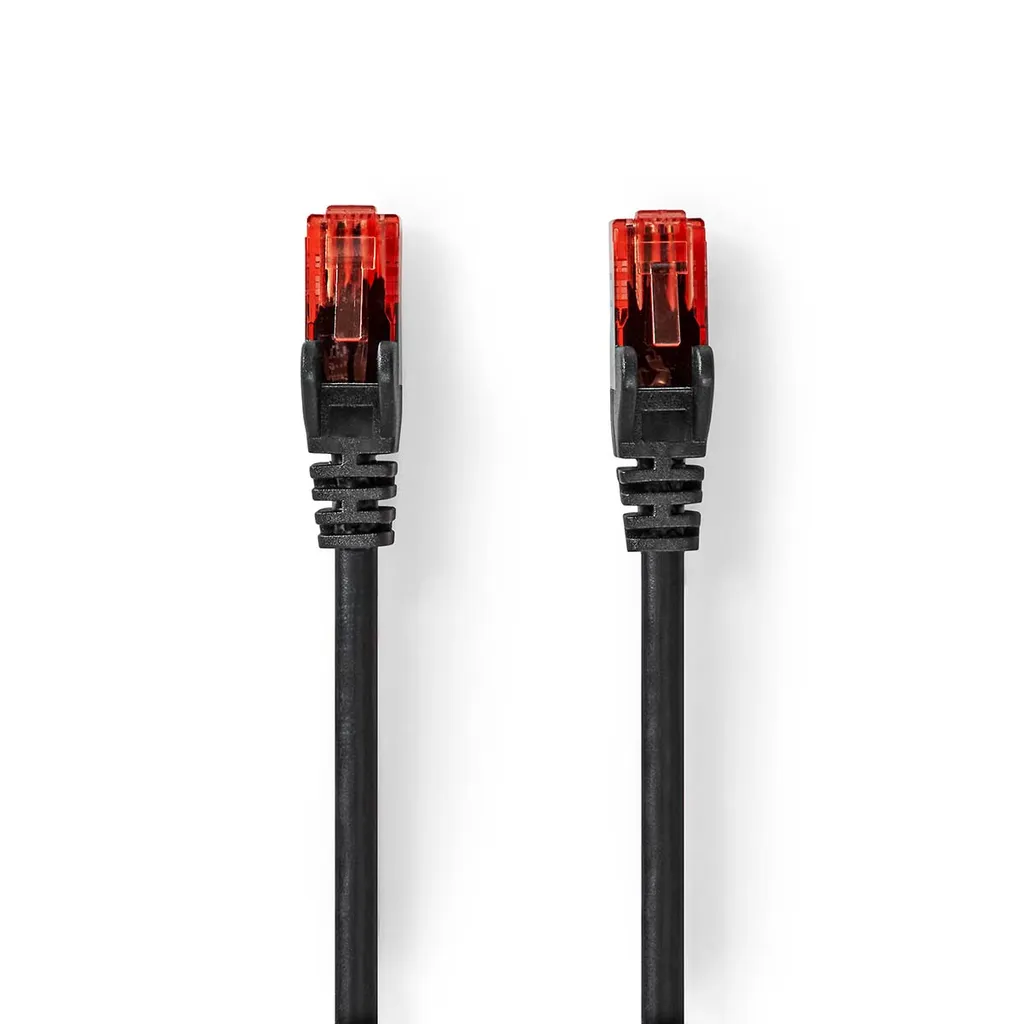 Cavo di Rete CAT6 Outdoor 20m | RJ45 Nero U/UTP per Reti Aziendali