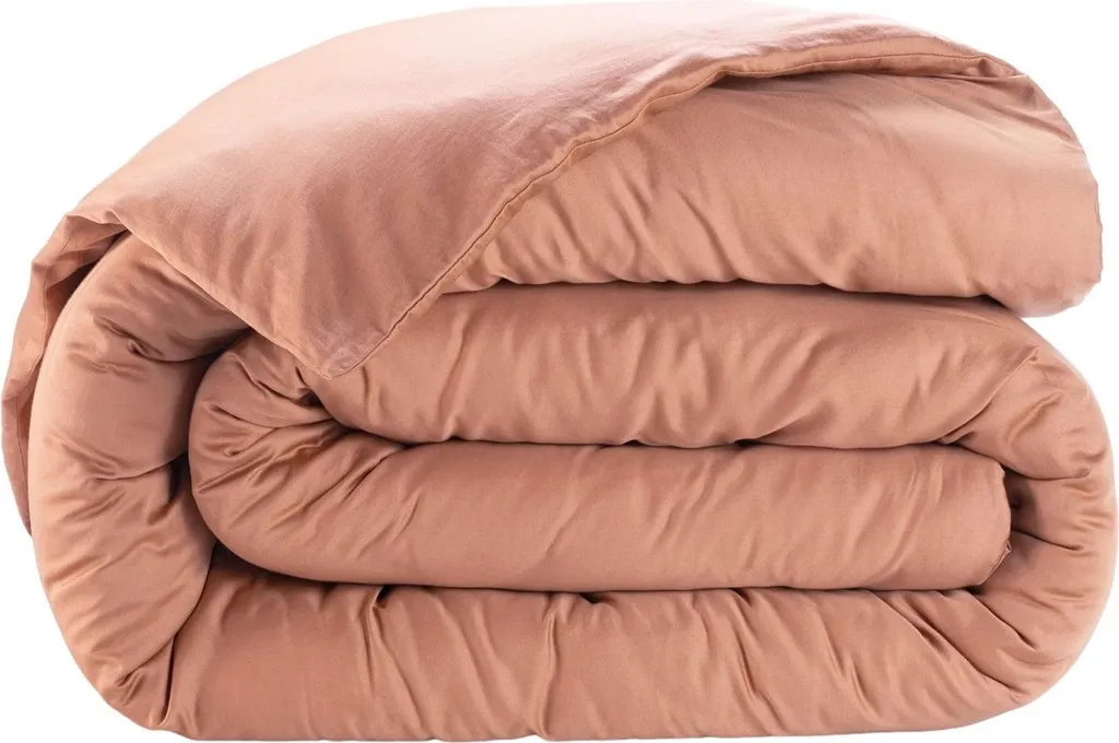 Housse de couette en satin de coton Uni doux et soyeux - Qualité Premium