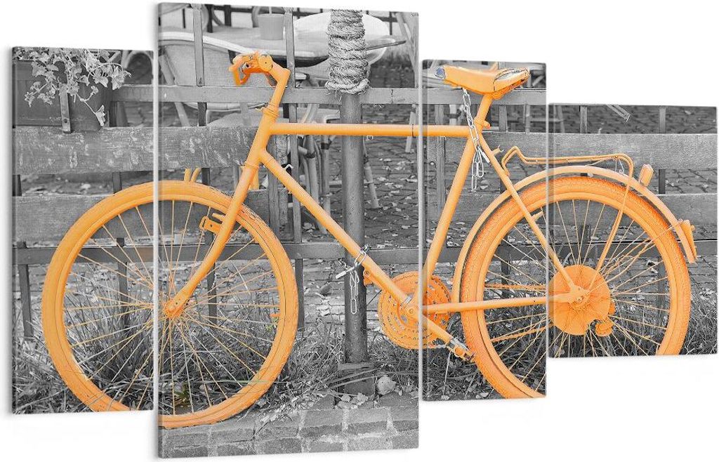 Bild auf Leinwand - Leinwandbild - Fahrräder Sport Verkehr alt - 120x70cm - Wand Bild - Wanddeko - Leinwanddruck - Bilder - Kunstdruck - Wanddekor...