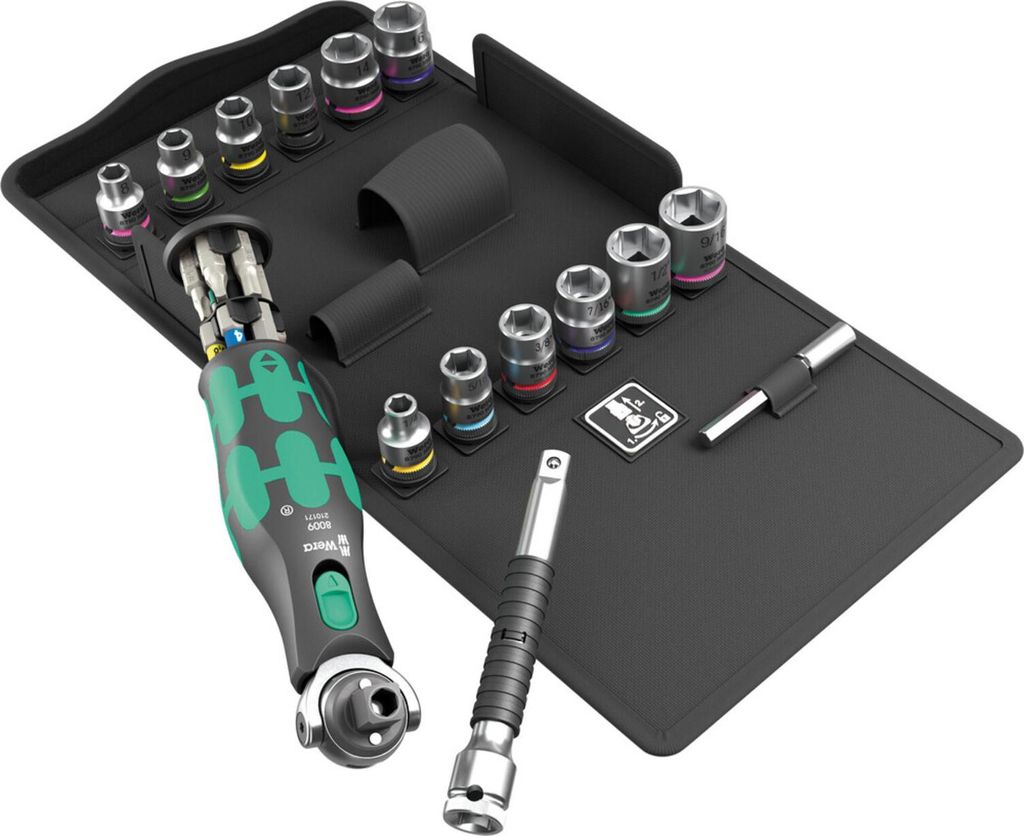 Wera 8009 Zyklop Pocket Set 4 metrisch/Imperial