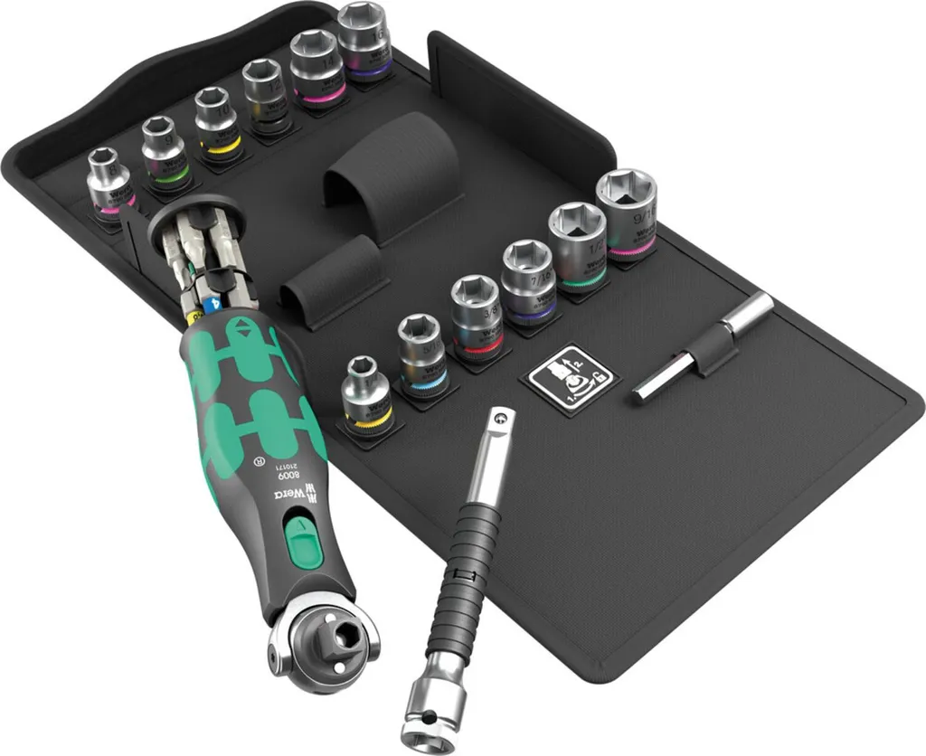 Wera 8009 Zyklop Pocket Set 4 coffret de cliquet 27 pièces compact