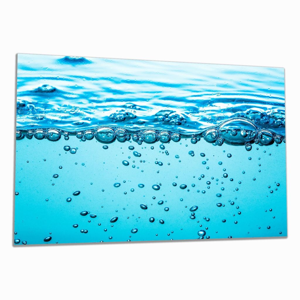 Wallario Herdabdeckplatte aus Glas, Größe 80 x 52 cm 1-teilig, Motiv Nahaufnahme Wasser
