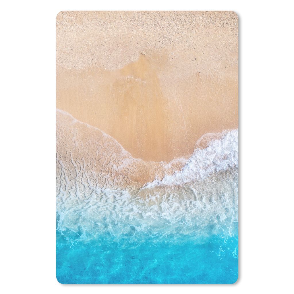 MuchoWow Mauspad Mousepad Strand - Meer - Sand - Sommer - Blau - Wellen 40x60 cm - Mousepads - Maus Mat - Pad - Mausunterlage - Schreibtisch Acce...