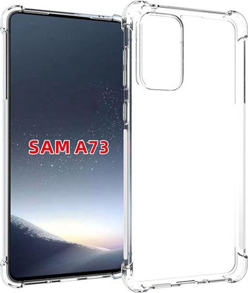 Mobigear Cushion Durchsichtig Samsung Galaxy A73 Hülle Flexibles TPU Backcover Stoßfest - Transparent