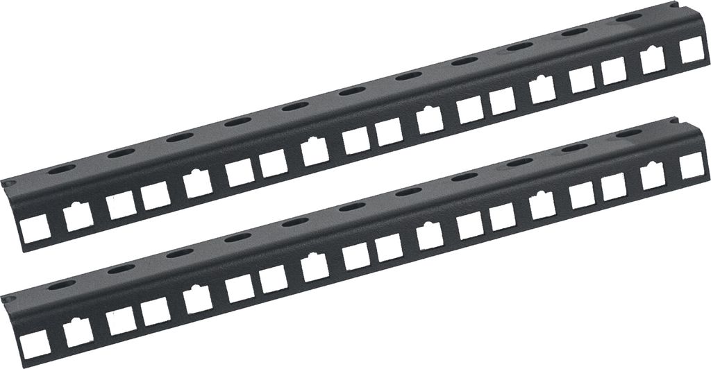 HMF 66806-02 Rackschiene für Serverschrank, 6U, 10 Zoll, Schwarz