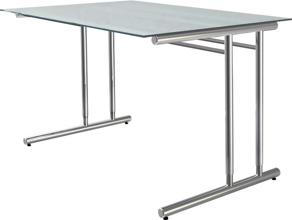 kerkmann Schreibtisch ARTLINE (B)1.200 mm mit Glasplatte Speditionsversand