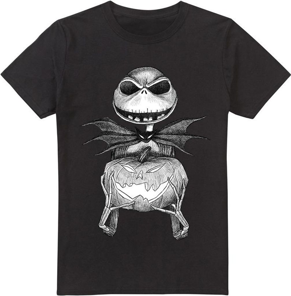 The Nightmare Before Christmas - T-Shirt für Herren TV4062 (3XL) (Schwarz)