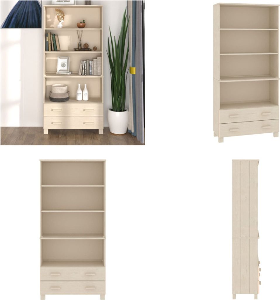 vidaXL Highboard HAMAR Massivholz Kiefer Honigbraun - Produktbild 