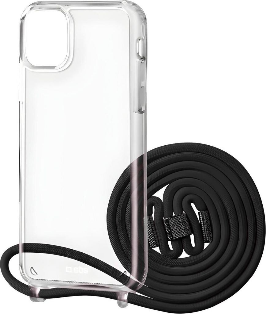 SBS TESCROPEIP13K, Cover, Apple, iPhone 13, 15,5 cm (6.1"), Schwarz, Transparent