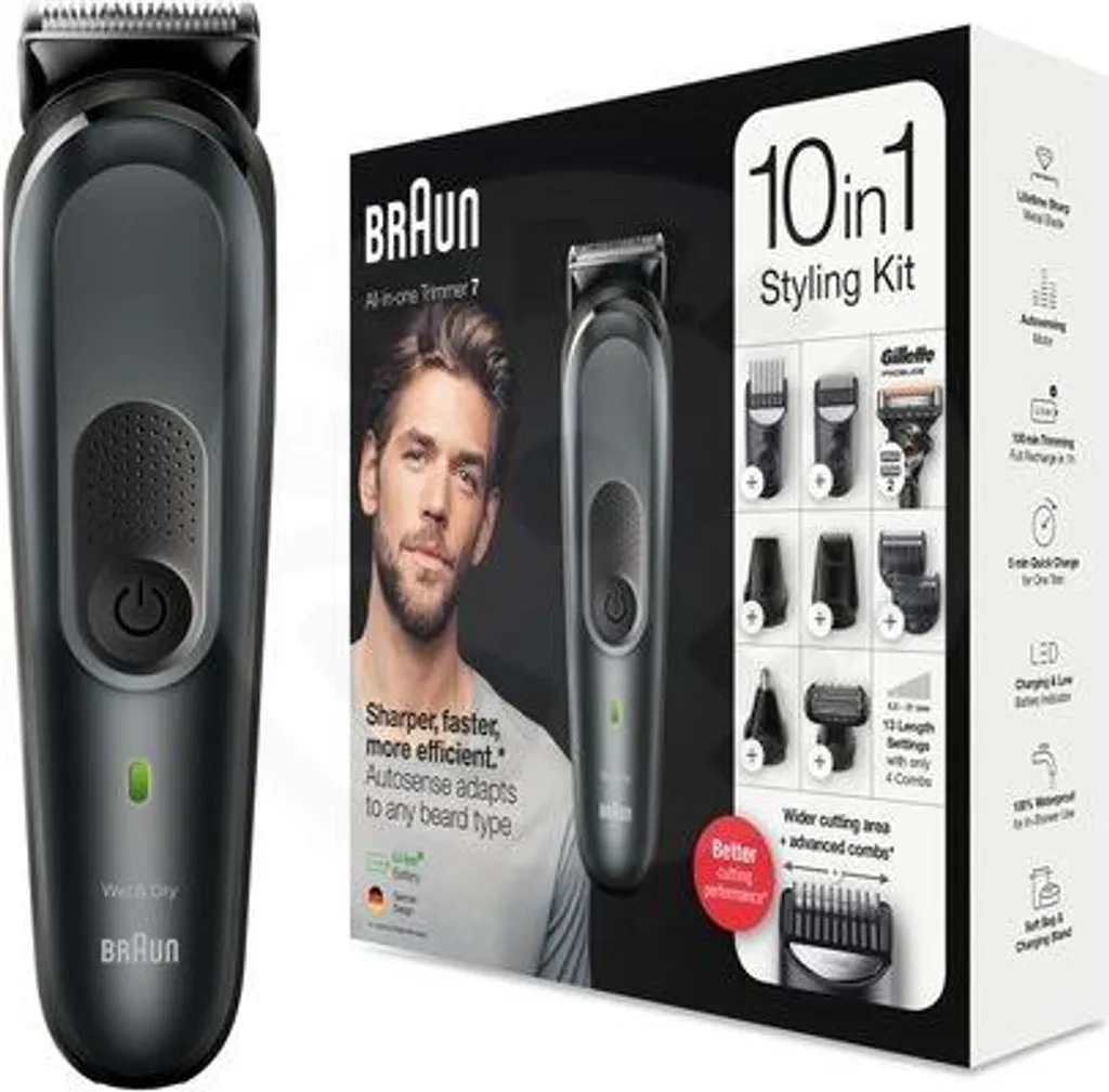 Tondeuse multifonction Braun MGK 7321 pour un style parfait de A à Z