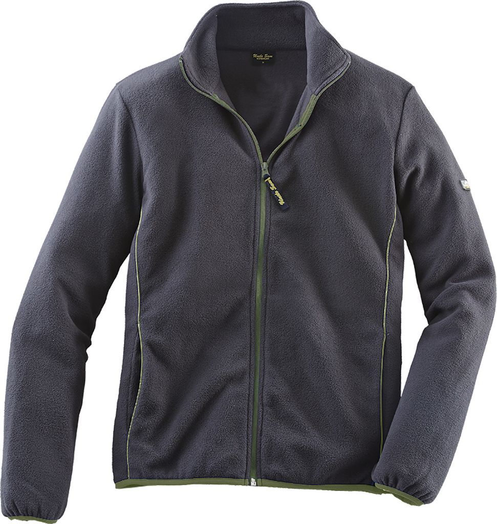 Uncle Sam Fleecejacke schwarz/oliv Gr. L