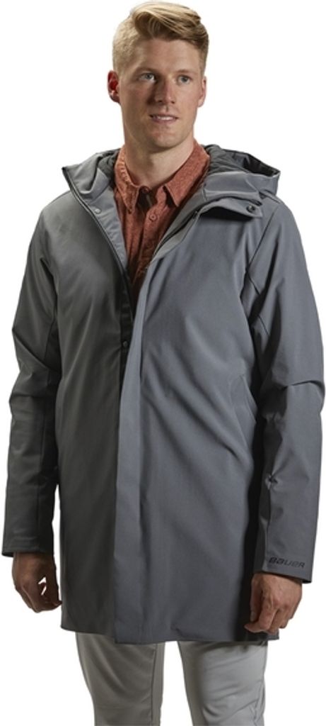 BAUER TEAM TRAVEL COAT - SR , Größe:XL, Farbe:01 Grau