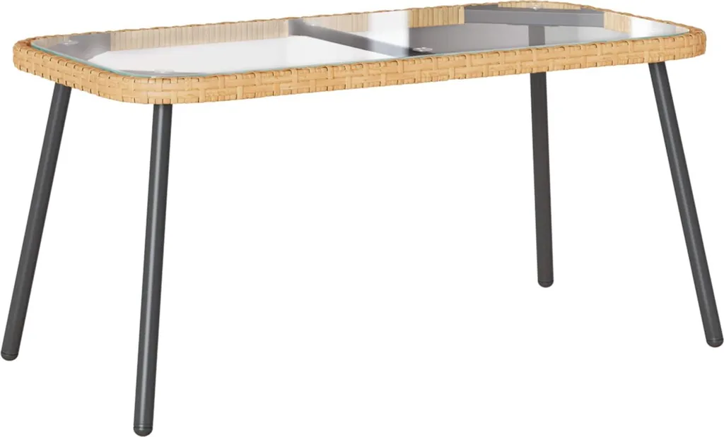 Offerta SYFAX Tavolino Salotto 90x45x43 cm Marrone e Nero Ferro