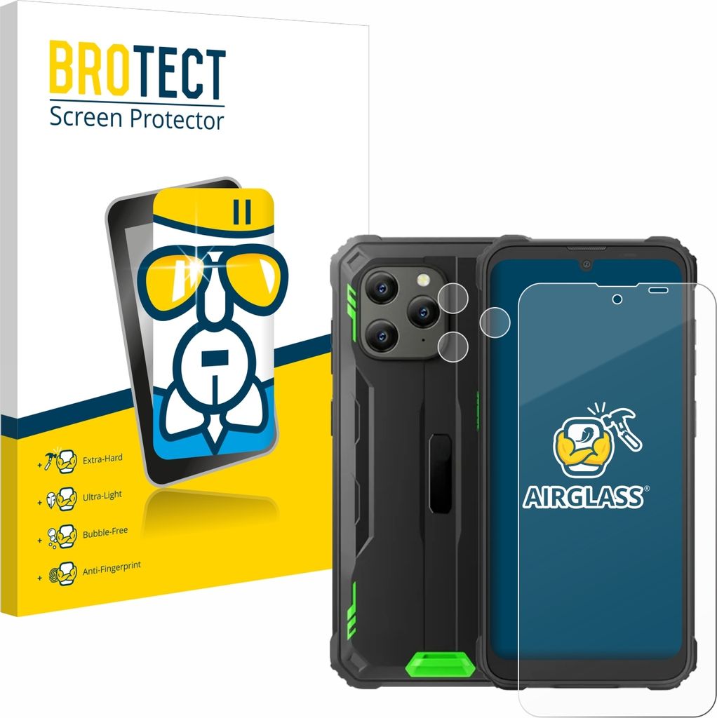 BROTECT Schutzglas für Blackview BV5300 Plus (Display+Kamera) Schutzfolie Panzer Folie Glas Display Schutz klar