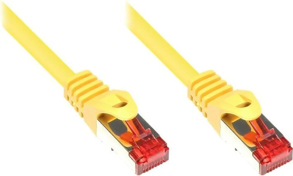 Cavo Ethernet Cat6 1m S/FTP Giallo Doppia Schermatura - Professionale