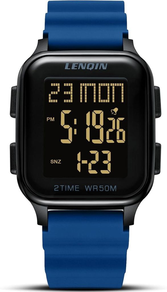 Watch Digital Armbanduhr Herren Sport Uhr 30m Wasserdicht Herren Uhren mit Wecker, Stoppuhr, LED-Hintergrundbeleuchtung Digitaluhr für Männer