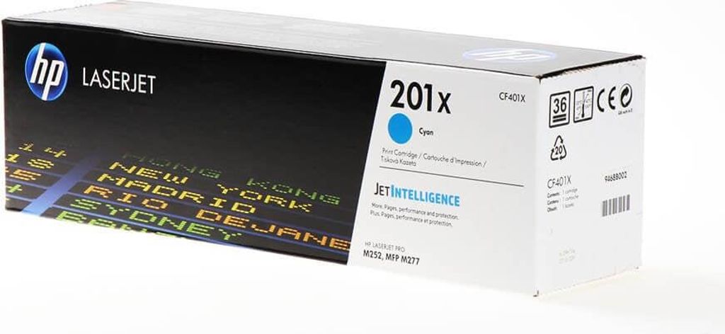 HP Toner CF401X 201X Cyan mit hoher Seitenleistung Produktbild 