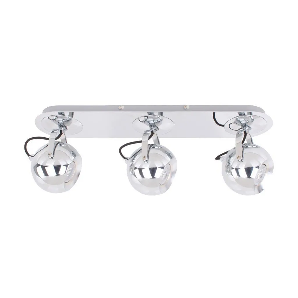 Spot de plafond chromé JAMES Italux FH5953-SPX-120 à 3 points réglables