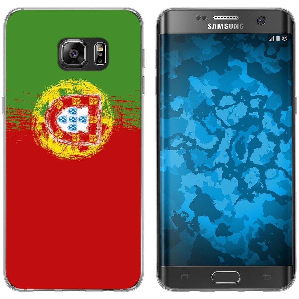 PhoneNatic Case kompatibel mit Samsung Galaxy S7 Edge Silikon-Hülle WM Portugal M8
