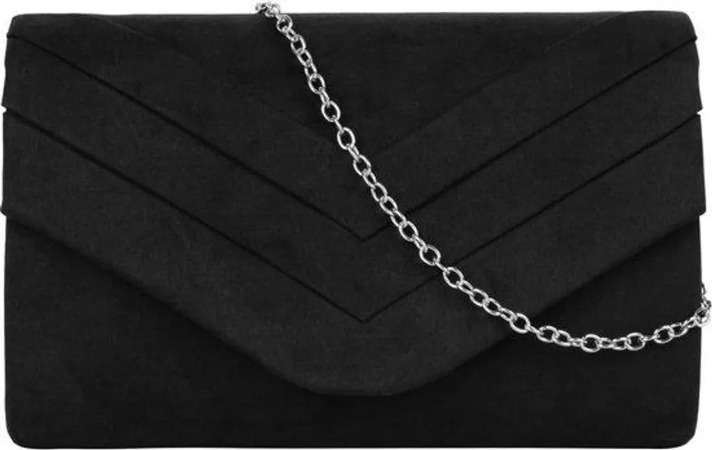 Pochette en velours noir élégante pour mariage, cocktail et opéra