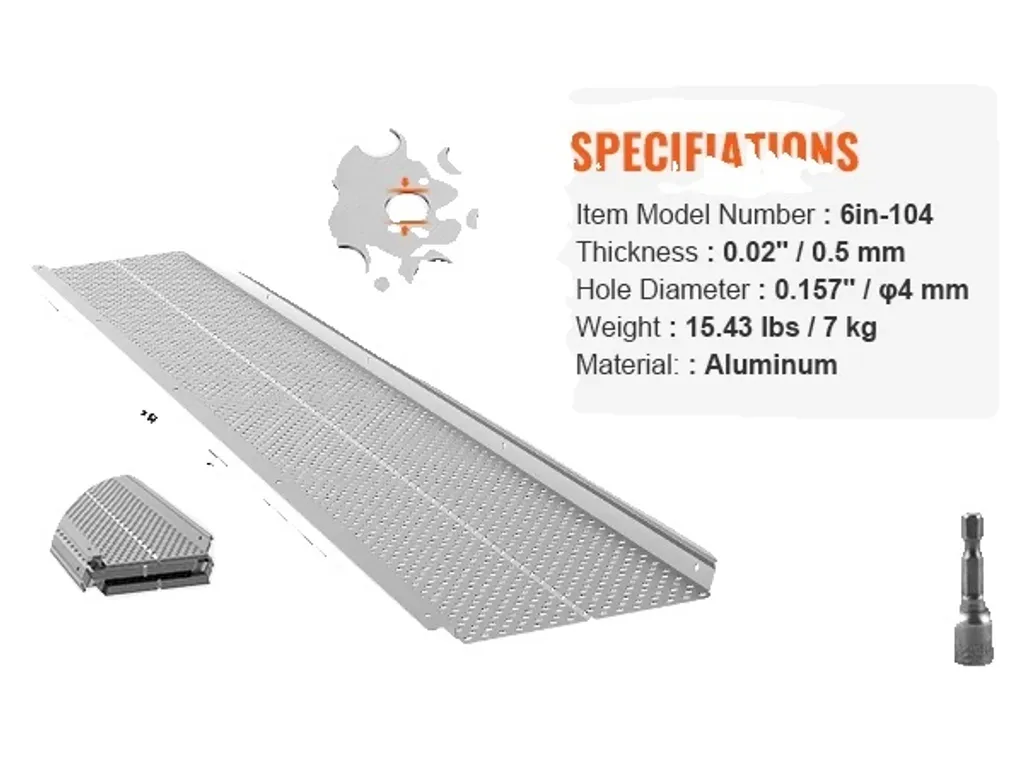 Protège-gouttière rigide en aluminium anti-feuilles - Pack de 26 unités