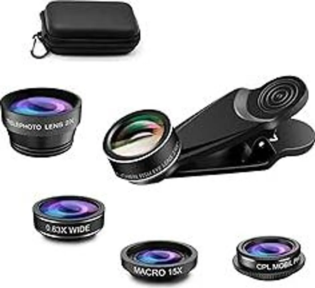 Kit Obiettivi 5 in 1 per Smartphone: Scatta Foto e Video Virali