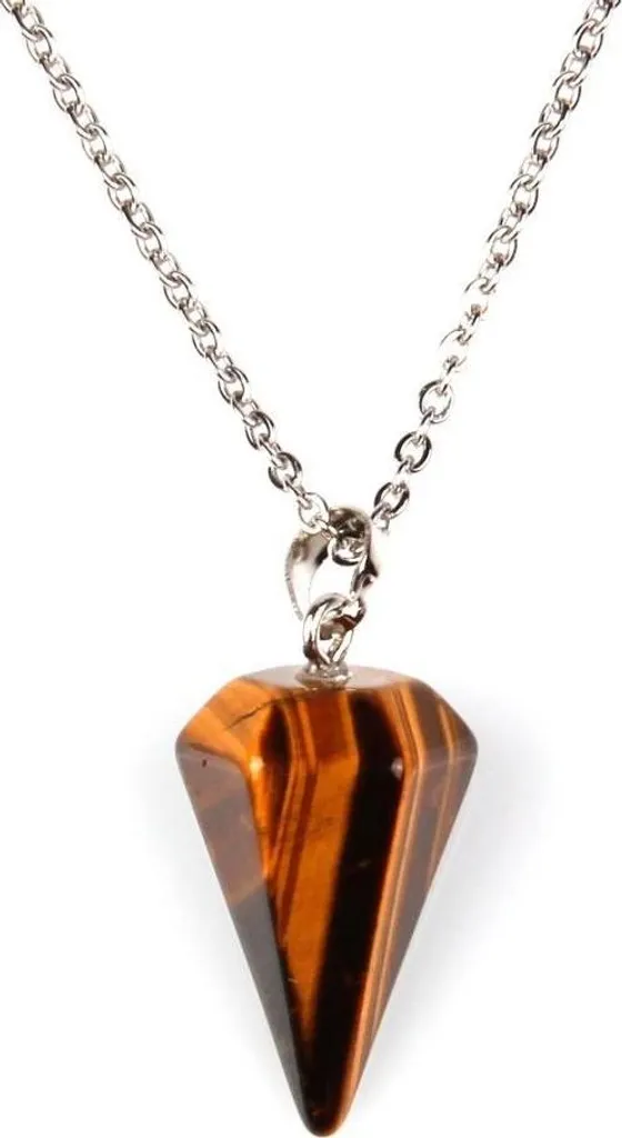 Pendentif énergétique œil de tigre, pierre naturelle de protection
