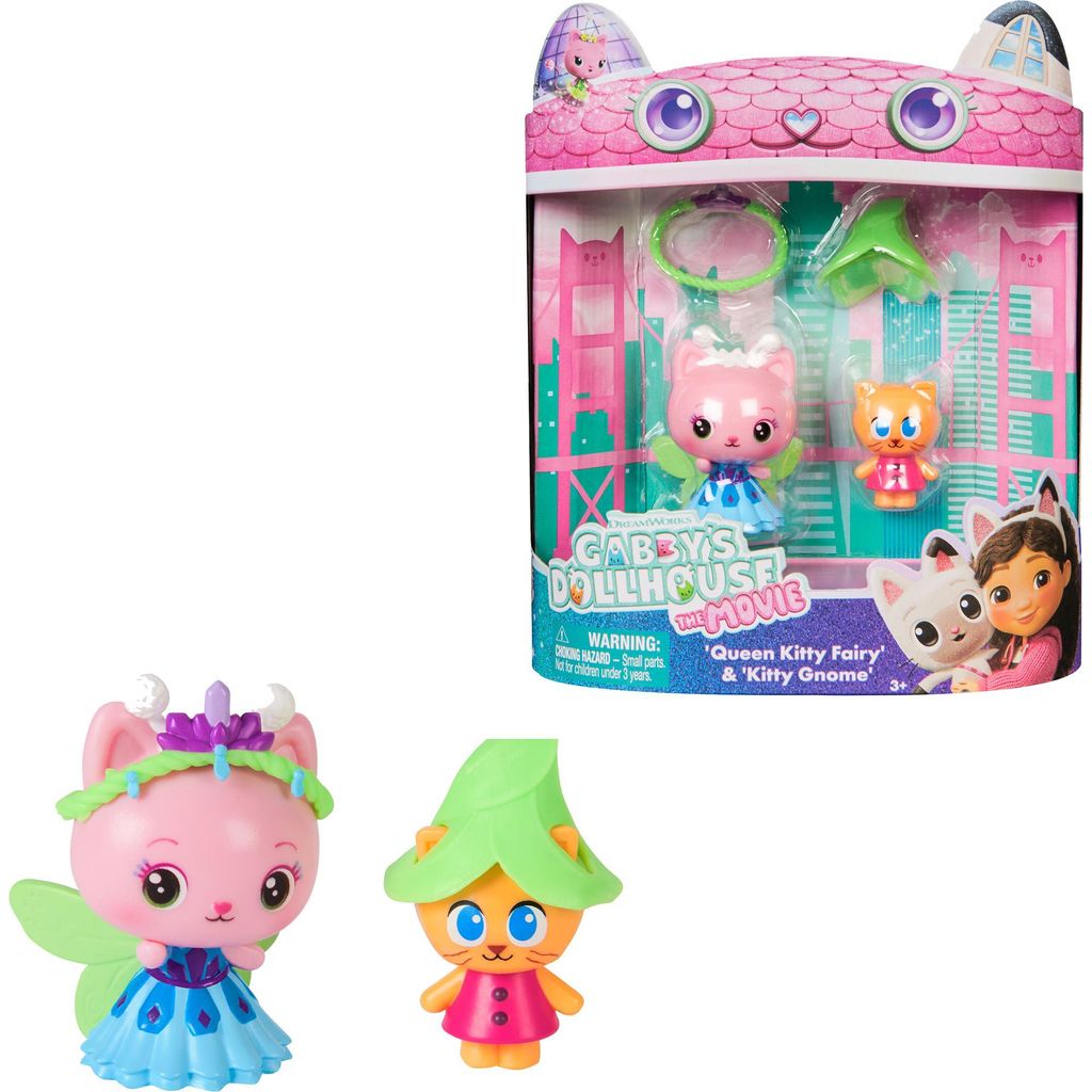 Gabby's Dollhouse: Der Film - Queen Kitty Fee & Kätzchen Gnom Figuren-Set