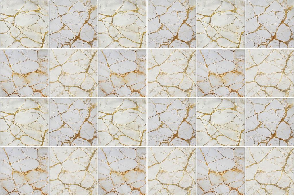 Fliesenaufkleber 15x15 cm – 24 Stück – Selbstklebend – Wasserfest – Pflegeleicht – Hitzebeständig – Für Küche & Bad – Edles Marmo...