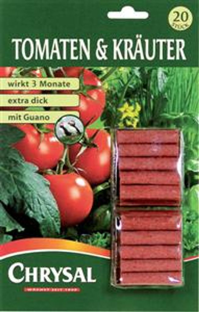 Chrysal Tomaten & Kräuter Düngestäbchen - 20 Stück Produktbild 