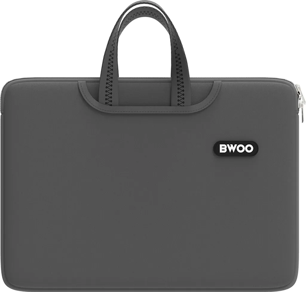 BWOO Borsa a tracolla per laptop 15" in neoprene grigio