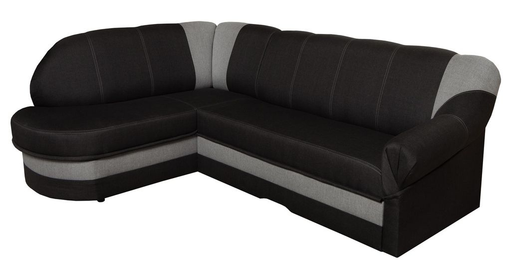 POPPI Schlafsofa mit Stauraum – Graphit/Grau, links