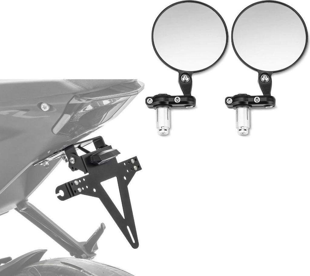 Set Kennzeichenhalter Nummernschildhalter mit LED Beleuchtung # und Le