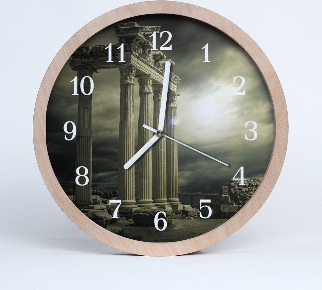 Holzuhr 30fi cm wanduhr - Akropolis Architektur