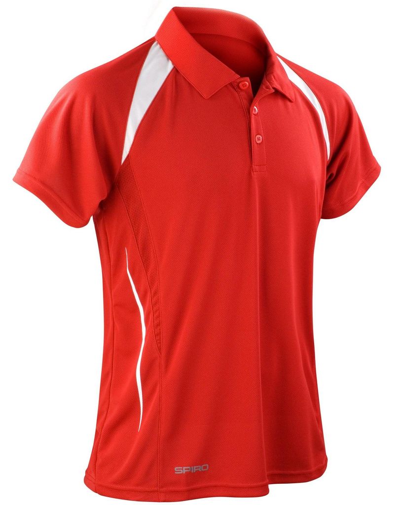 Spiro - "Team Spirit" Poloshirt für Herren FK1585 (3XL) (Rot/Weiß)