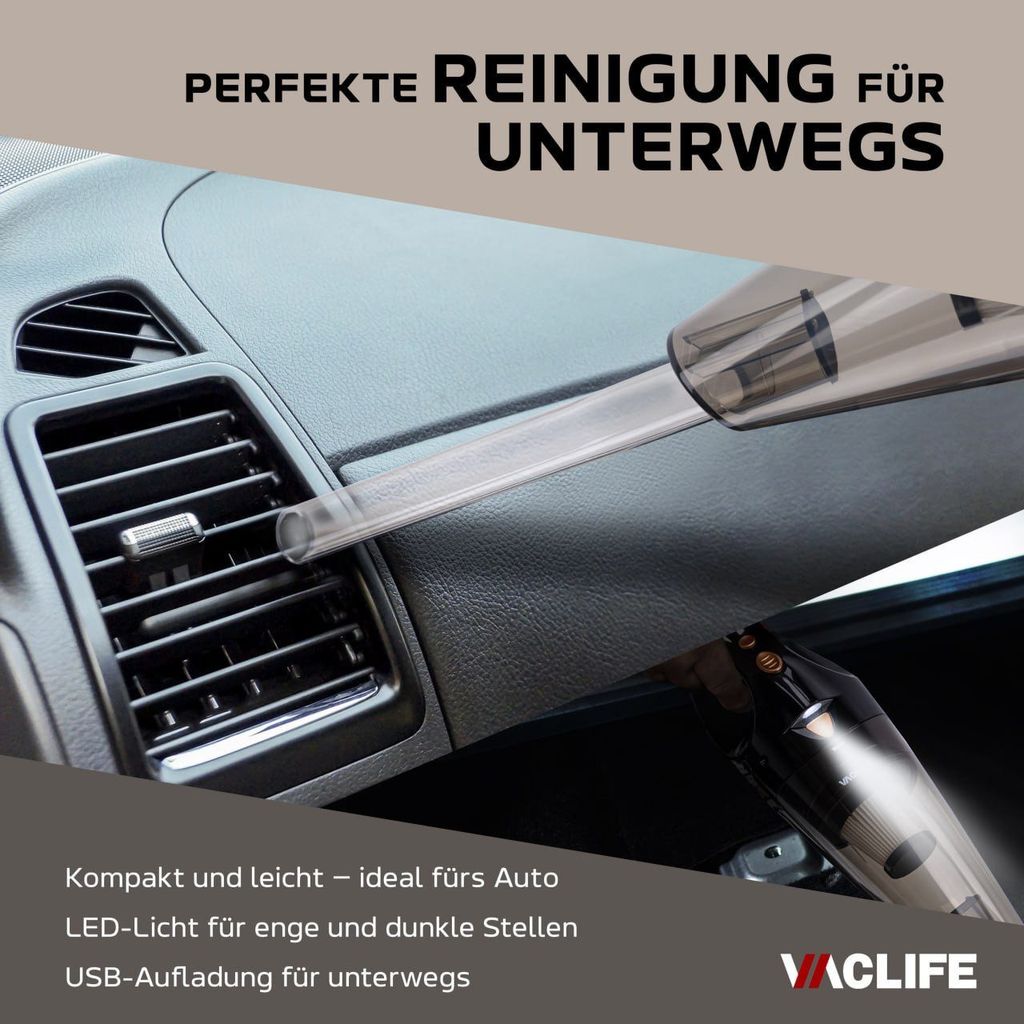 Kabelloser Handstaubsauger VL189 – 100W Leistungsstarker & Produktbild 6
