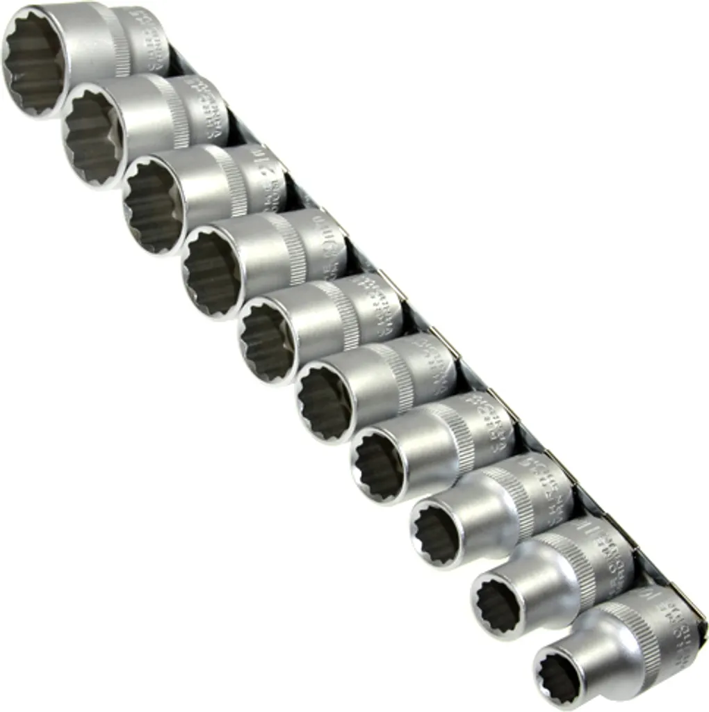 Douilles 12 pans Vielzahn 10-24 mm en acier Chrome Vanadium sur barrette