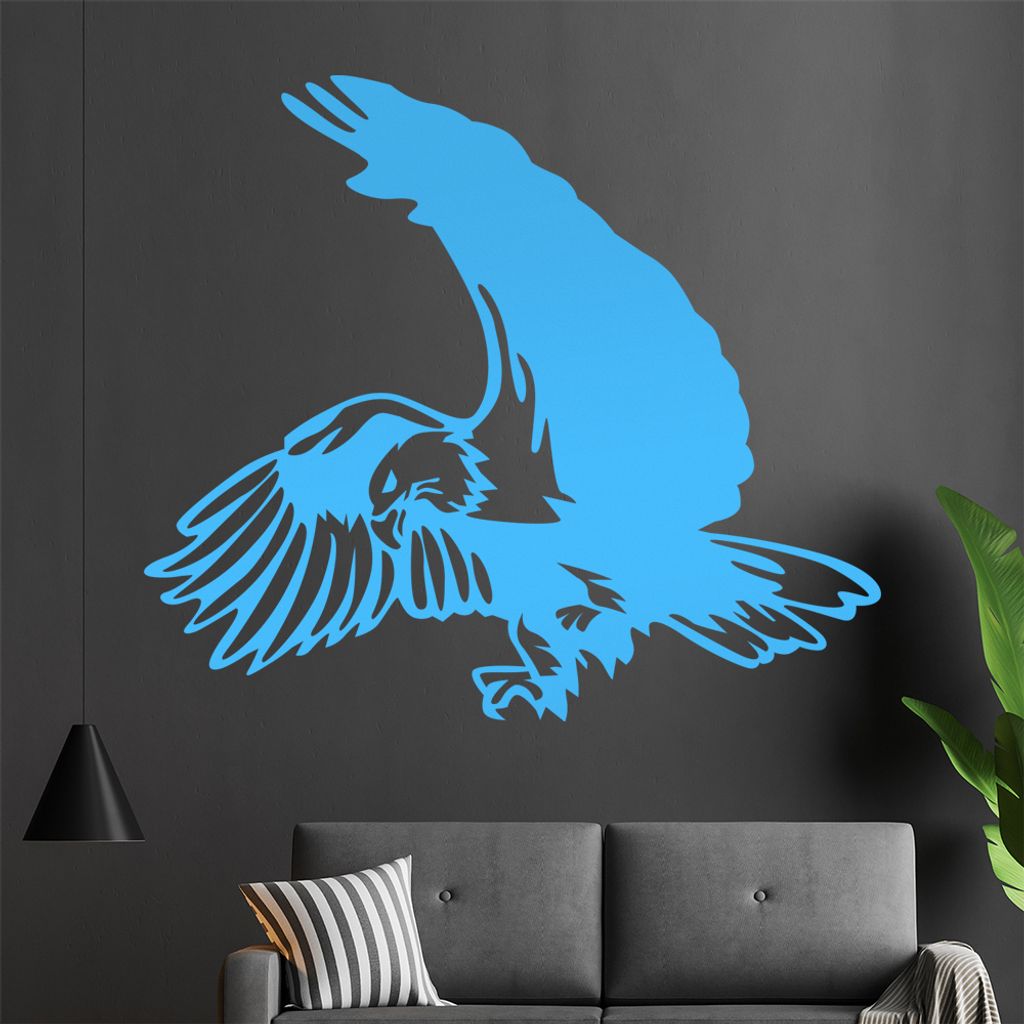 Adler Wandtattoo in 6 Größen - Wandaufkleber Wall Sticker - Dekoration, Küche, Wohnzimmer, Schlafzimmer, Badezimmer