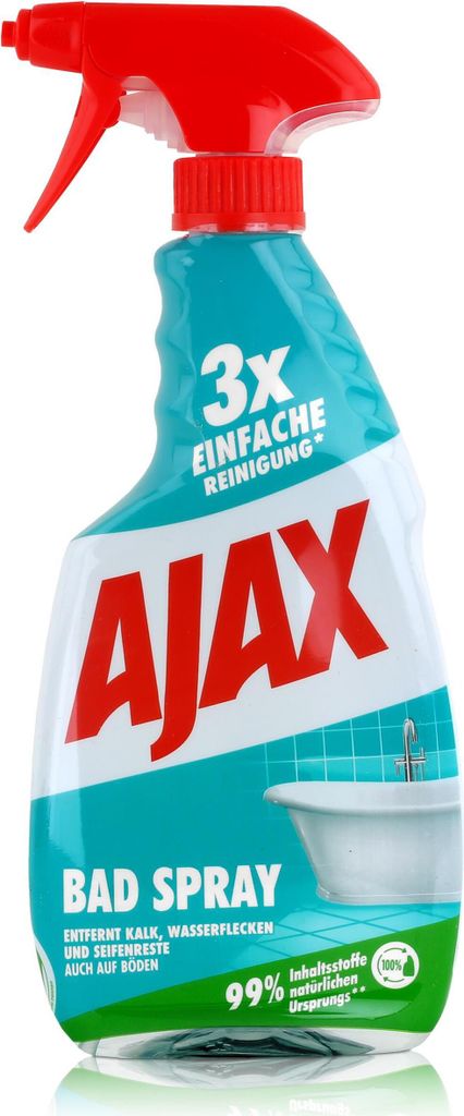 Ajax Bad Spray Badreiniger 500ml - Entfernt Kalk & Seifenreste (1er Pack)
